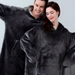 DUŻA BLUZA KOC KOCOBLUZA OVERSIZE GRUBA Z KAPTUREM SZLAFROK DAMSKA MĘSKA (5)