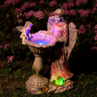 Figurka Świecznik Dekoracja Posążek Aniołek Solarny Led RGB do Ogrodu  (13)