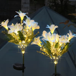 Lampa Solarna Ogrodowa Wbijna Kwiat Lilii Lilia Ozdoba Kwiaty Solarne Led (8)