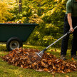 Grabie Metalowe Ogrodowe Wachlarzowe do Liści Trawy z Trzonkiem Regulowane  (12)