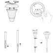 Zestaw Lamp Lampy Ogrodowe Solarne Wbijane Wodoodporne 42cm Zewnętrzne 6szt. (5)