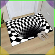 Chodnik Dywanik Mata Wycieraczka z Efektem 3D Iluzja Biała Dziura 60x40cm (8)