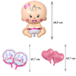 Balony na Baby Shower Bobas Dziewczynka Baby Girl Zestaw 5 szt Gwiazdki  (7)