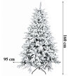 Choinka Mocno Ośnieżona Sztuczna Świerk Gęsta Żywa Stojak 160cm Premium (6)