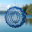 Wisząca Błystka Ozdoba Łapacz Wiatrowa 12” Mandala 3D do Ogrodu Pokoju  (9)