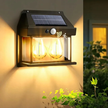 Lampa Solarna Led Podwójna Kinkiet Ogrodowy Elewacyjny z Czujnikiem Ruchu  (12)