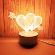 Lampka Nocna Love Serca 3D Illusion do Sypialni dla Dzieci Prezent USB (2)