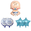 Balony na Baby Shower Bobas Chłopiec Baby Boy Zestaw 5 szt Gwiazdki Balon (2)