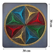 Zestaw Kreatywny Do String Art Przeplatanka Obraz z Nici Ramka 30x30 cm (5)