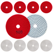 10x Tarcza Diamentowa Polerska 80mm do Szlifowania Gresu Płytek Na Rzep 500 (4)