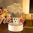 Lampka Nocna Love Serca 3D Illusion do Sypialni dla Dzieci Prezent USB (8)