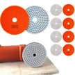 10x Tarcza Diamentowa Polerska 80mm do Szlifowania Gresu Płytek Na Rzep 300 (5)