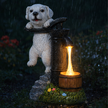 Lampa Lampka Solarna Ogrodowa Ozdobna Ozdoba Pies Szczeniak Led Dekoracja (10)