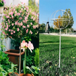 Pergola Ogrodowa Tarasowa Metalowa Podpora do Pnączy Róż Kwiatów 50x10cm biała (11)