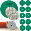 10x Tarcza Diamentowa Polerska 80mm do Szlifowania Gresu Płytek Na Rzep 1000