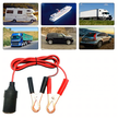 Adapter Przejściówka Gniazda Zapalniczki z Wyjściem na Krokodylki 12V 24V  (11)