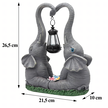 Figurka Lampka Lampa Ozdoba Ogrodowa Solarna Led Słoń Słonik z Lampionem  (5)
