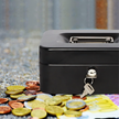 Metalowa Kasetka na Pieniądze Bilon Monety Banknoty Dokumenty Sejf Klucze  (13)