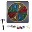 Zestaw Kreatywny Do String Art Przeplatanka Obraz z Nici Ramka 30x30 cm (1)