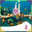 Maska do Nurkowania Pływania Snorkelingu Wody Pełnotwarzowa na Basen L/XL  (11)