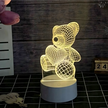 Lampka Nocna Prezent Miś 3D Illusion do Sypialni dla Dzieci Biurkowa USB (14)