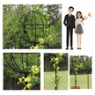 Pergola Ogrodowa Tarasowa Metalowa Podpora do Pnączy Róż Kwiatów 50x10cm Czarna (9)