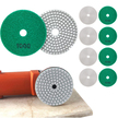 10x Tarcza Diamentowa Polerska 80mm do Szlifowania Gresu Płytek Na Rzep 1000 (7)