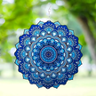 Wisząca Błystka Ozdoba Łapacz Wiatrowa 12” Mandala 3D do Ogrodu Pokoju  (8)