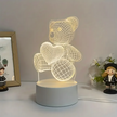 Lampka Nocna Prezent Miś 3D Illusion do Sypialni dla Dzieci Biurkowa USB (15)