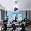 Kamera IP Bezprzewodowa WiFi Żarówka E27 30W do Monitoringu Domu Niania  (14)