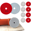 10x Tarcza Diamentowa Polerska 80mm do Szlifowania Gresu Płytek Na Rzep 500 (5)
