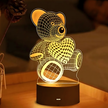 Lampka Nocna Prezent Miś 3D Illusion do Sypialni dla Dzieci Biurkowa USB (10)