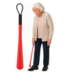 Łyżka do Butów Plastikowa Wytrzymała Czerwona 48 cm Długa z Haczykiem  (13)