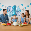 Balony na 1 Urodziny Roczek Chłopiec Zestaw 5 szt Gwiazdki Balon  (9)