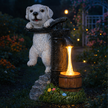 Lampa Lampka Solarna Ogrodowa Ozdobna Ozdoba Pies Szczeniak Led Dekoracja (11)