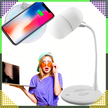 Lampka Biurkowa Nocna Ładowarka Indukcyjna Głośnik Bluetooth Szkolna Nauka (2)