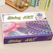 ZESTAW KREATYWNY DO STRING ART PRZEPLATANKA HAFT OBRAZ LED W RAMCE 21x30 CM (9)
