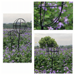 Pergola Ogrodowa Tarasowa Metalowa Podpora do Pnączy Róż Kwiatów 50x10cm Czarna (10)