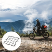Siatka Guma Bagażowa na Kask Kufer Quad Motocyklowa Rowerowa Haki 30x30cm  (16)