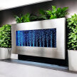 Wisząca Ściana Ścianka Wodna Bąbelkowa Fontanna LED RGB Kolory 95x55x11,5cm (7)