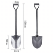 Szpadel Metalowy Łopata Ogrodowa Prosta z Metalowym Trzonkiem 100 cm Mocna (5)