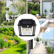 Lampa Solarna Led Podwójna Kinkiet Ogrodowy Elewacyjny z Czujnikiem Ruchu  (7)