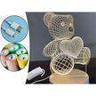 Lampka Nocna Prezent Miś 3D Illusion do Sypialni dla Dzieci Biurkowa USB (3)