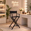 Krzesło do Makijażu Aluminiowe Kosmetyczne Reżyserskie Make-Up Składane  (14)