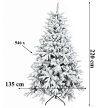 Choinka Mocno Ośnieżona Sztuczna Świerk Gęsta Żywa Stojak 220cm Premium (6)