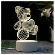 Lampka Nocna Prezent Miś 3D Illusion do Sypialni dla Dzieci Biurkowa USB