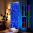 Wolnostojąca Ściana Ścianka Wodna Bąbelkowa Fontanna LED RGB 183x50,5x28cm (7)