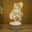 Lampka Nocna Prezent Miś 3D Illusion do Sypialni dla Dzieci Biurkowa USB (9)