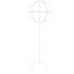 Pergola Ogrodowa Tarasowa Metalowa Podpora do Pnączy Róż Kwiatów 50x10cm biała (3)