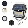 Lampa Solarna Led Podwójna Kinkiet Ogrodowy Elewacyjny z Czujnikiem Ruchu  (6)